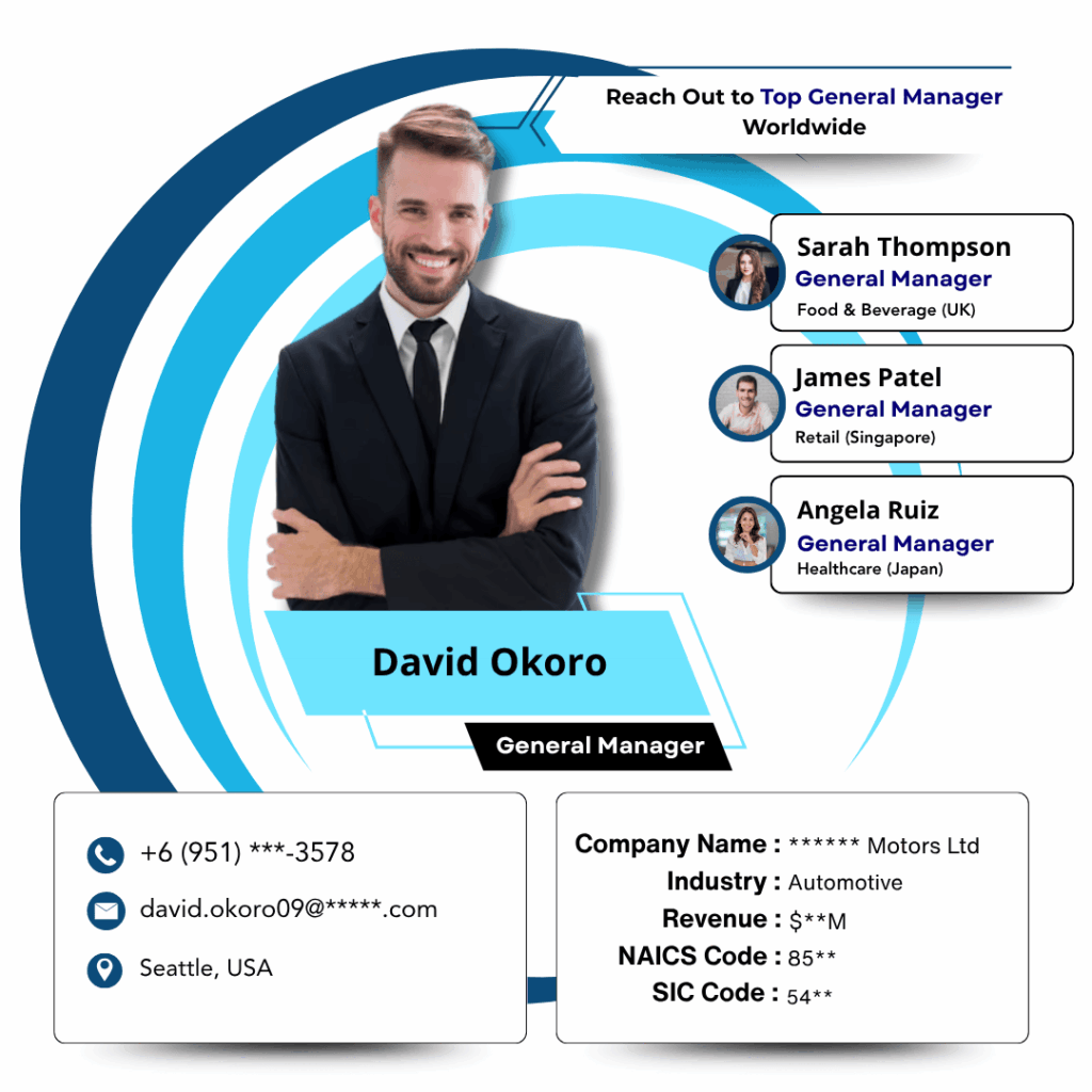 General Managers Email List By Data Maelumat