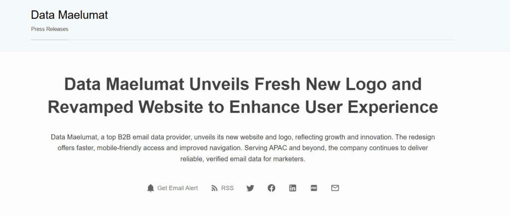 Press Release Data Maelumat