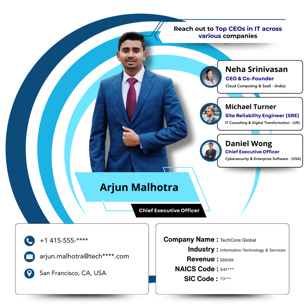 Reach out to top CEOs in IT across various companies