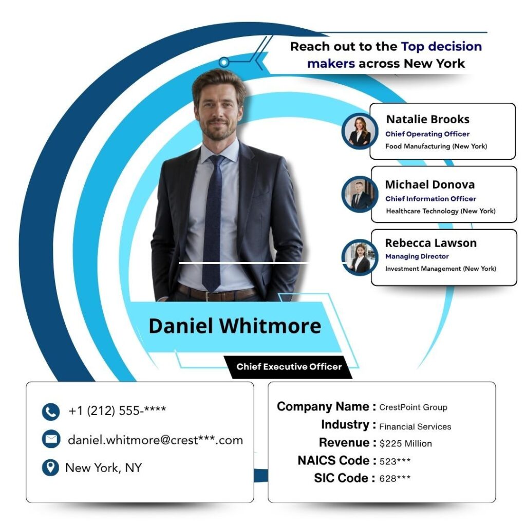 Reach out to the Top decision makers across New York